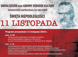 Zapraszamy na obchody Święta Niepodległości Zapraszamy na obchody Święta Niepodległości