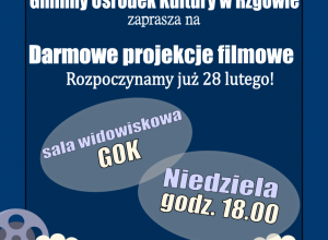Zapraszamy na niedzielne projekcje filmowe! Zapraszamy na niedzielne projekcje filmowe!