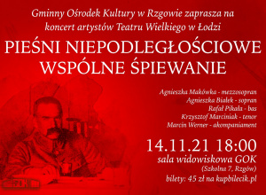 Pieśni niepodległościowe - Wspólne śpiewanie Pieśni niepodległościowe - Wspólne śpiewanie
